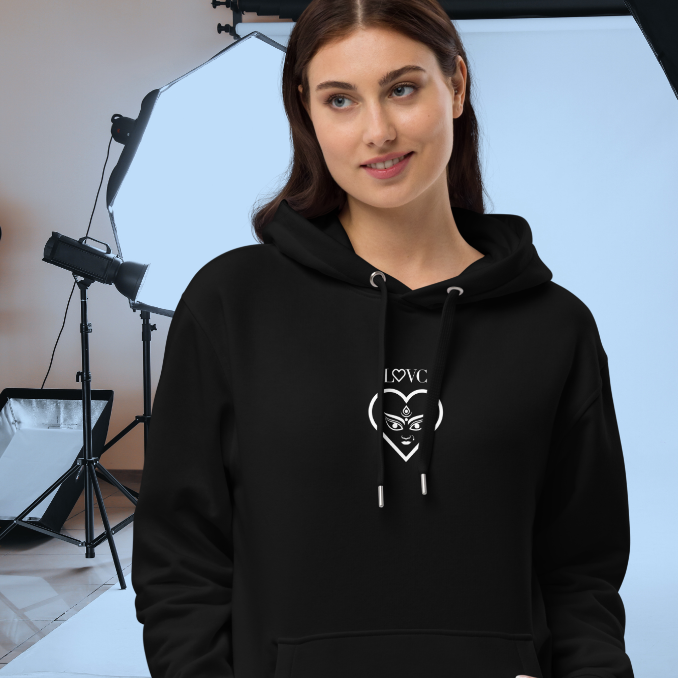 HOODIE PREMIUM CON CAPUCHA ECO MUJER FACES