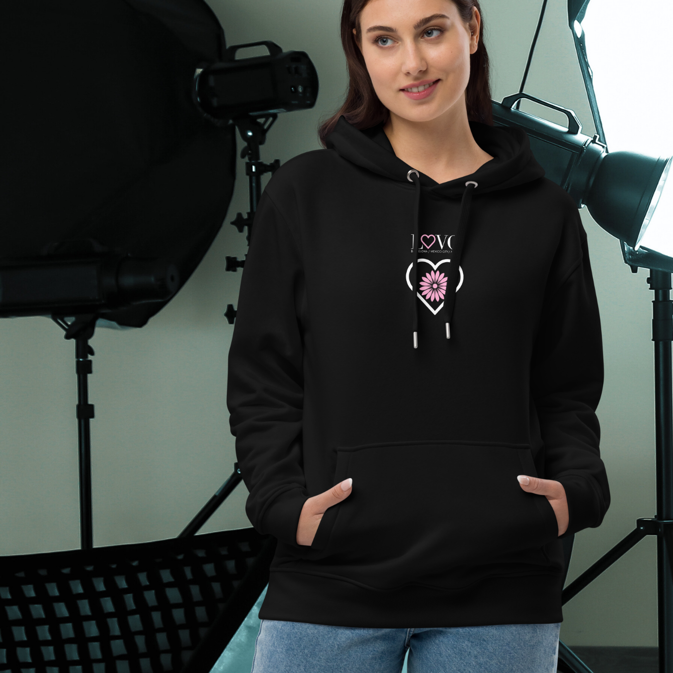 HOODIE PREMIUM CON CAPUCHA ECO MUJER GIRASOL