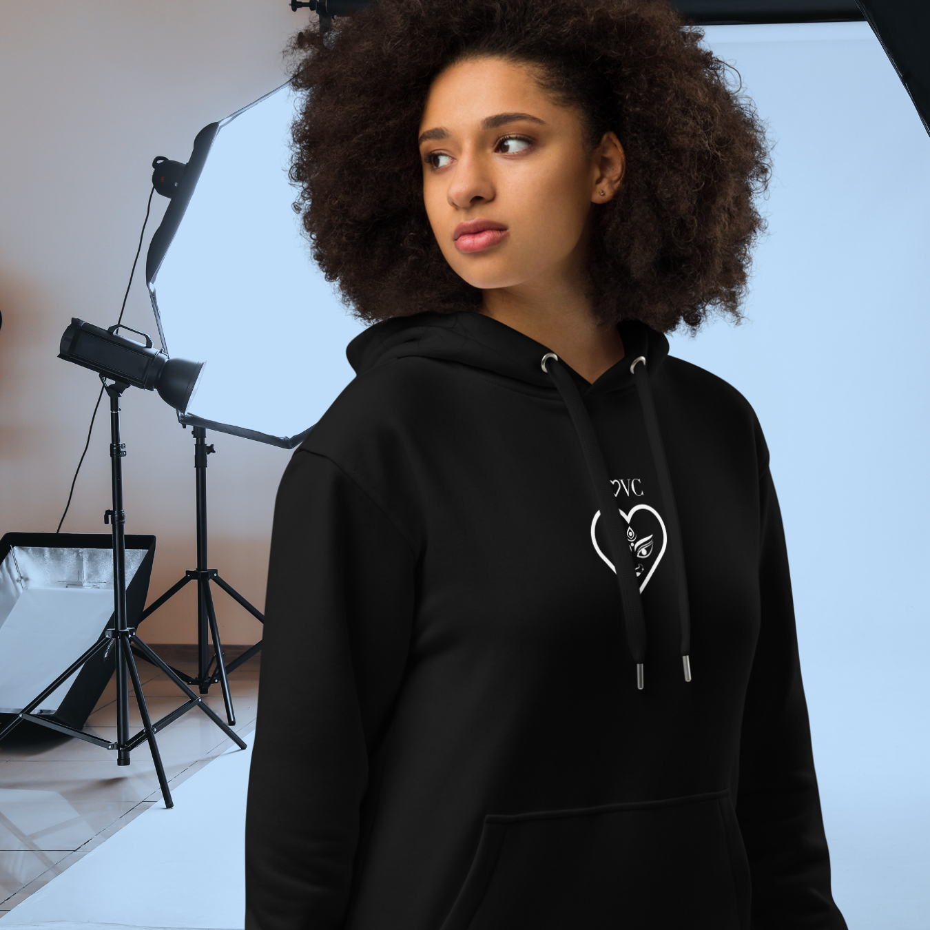 HOODIE PREMIUM CON CAPUCHA ECO MUJER FACES