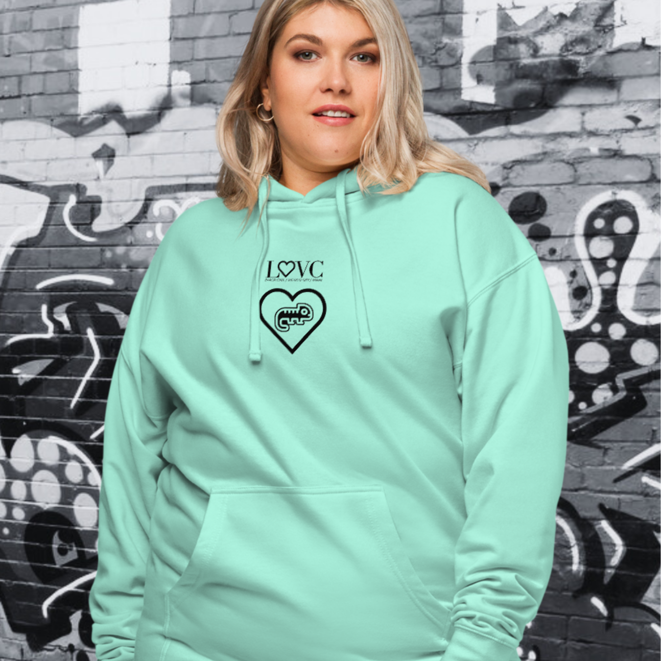 HOODIE PREMIUM CON CAPUCHA MUJER CAMALEÓN