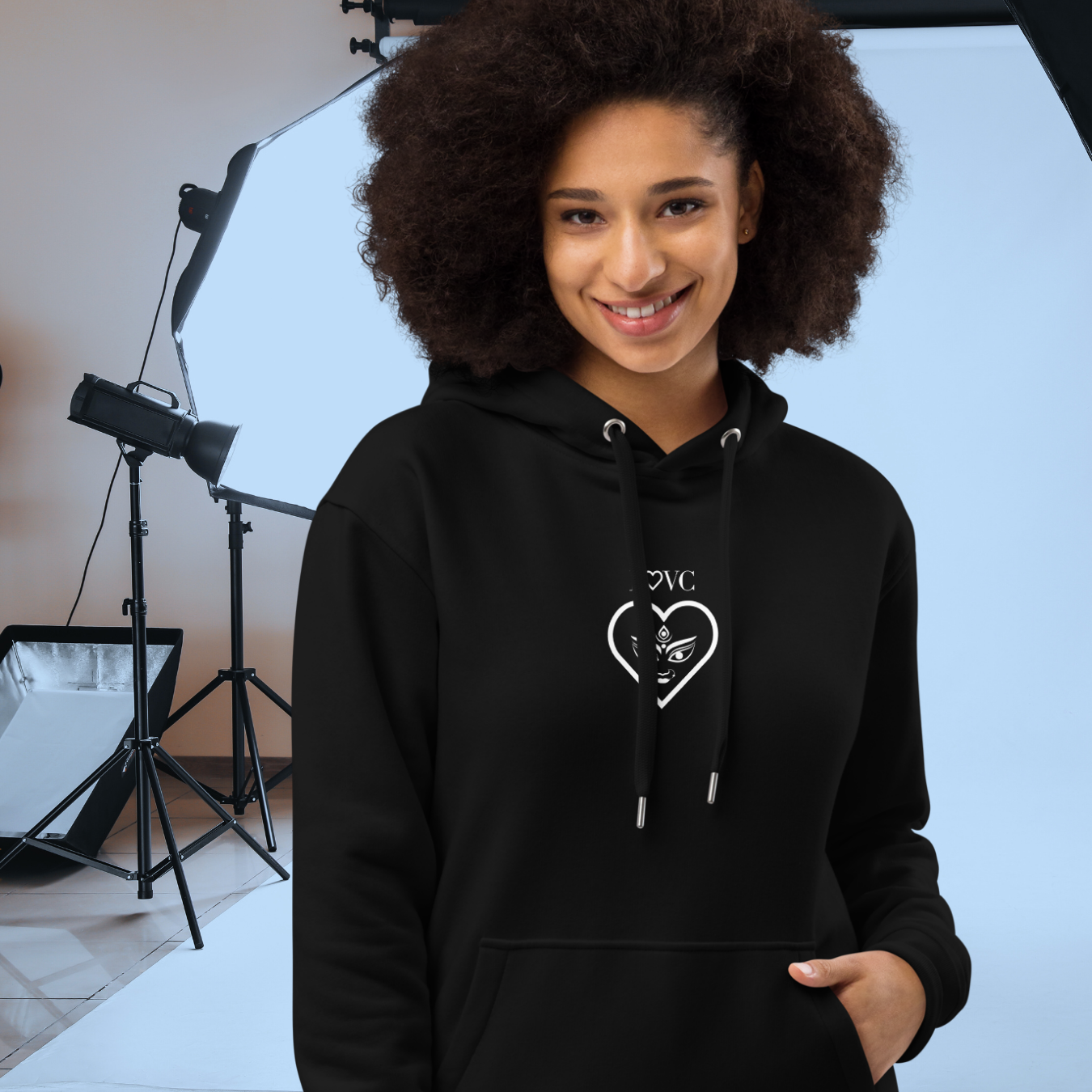 HOODIE PREMIUM CON CAPUCHA ECO MUJER FACES
