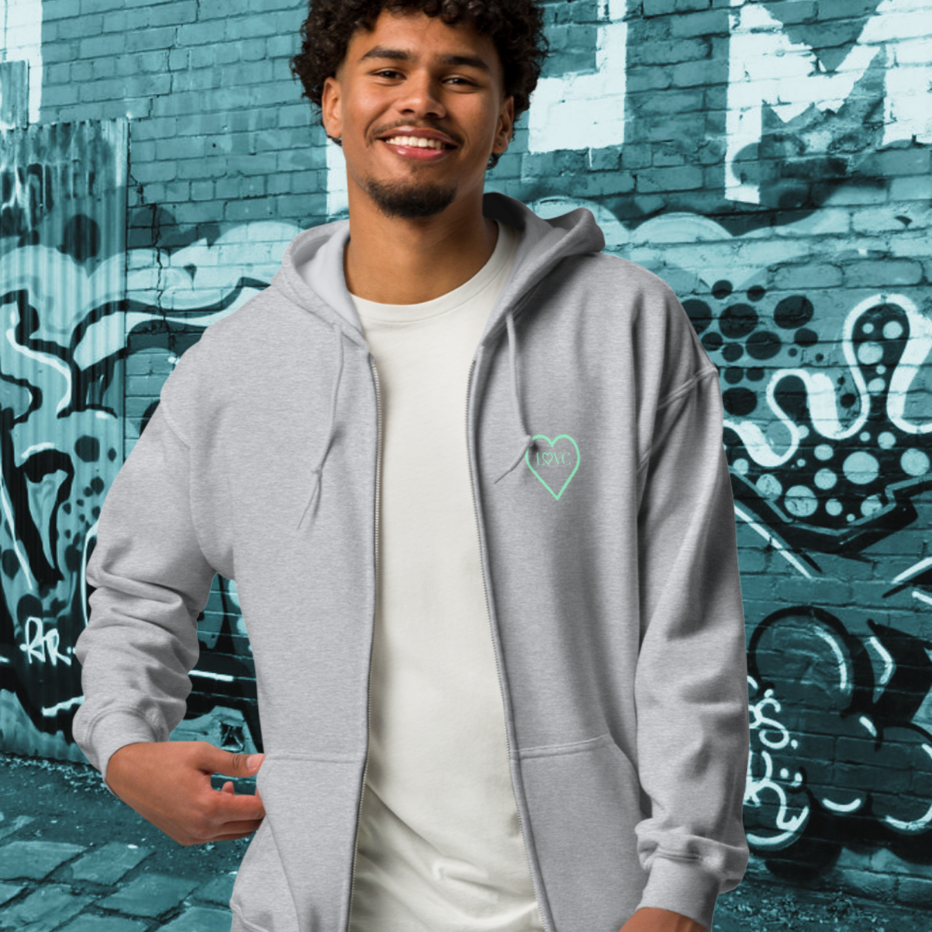 HOODIE CON CAPUCHA Y CREMALLERA HOMBRE COOL