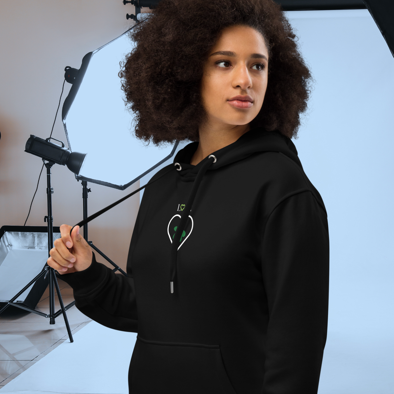 HOODIE PREMIUM CON CAPUCHA ECO MUJER FACES