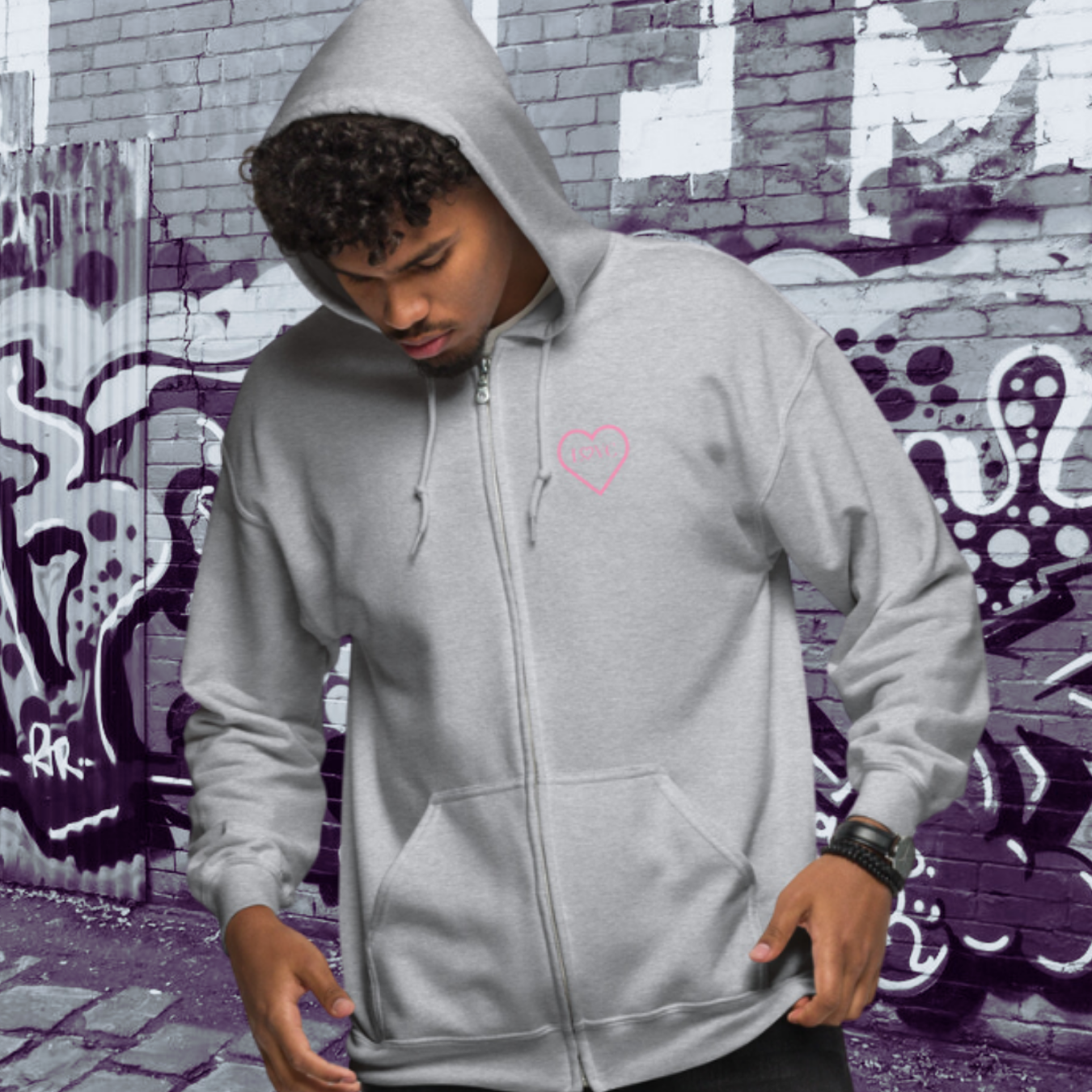 HOODIE CON CAPUCHA Y CREMALLERA HOMBRE COOL