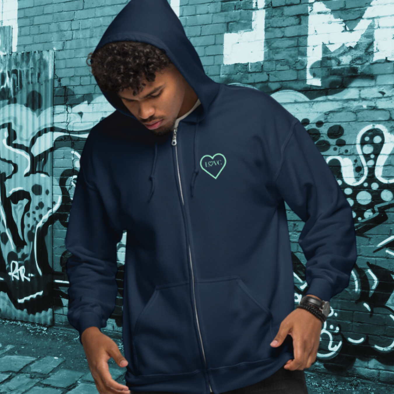 HOODIE CON CAPUCHA Y CREMALLERA HOMBRE COOL