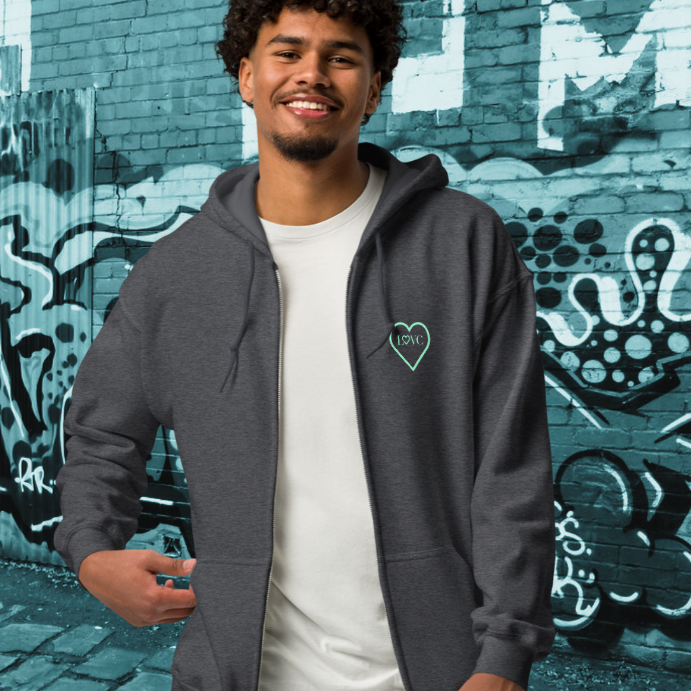 HOODIE CON CAPUCHA Y CREMALLERA HOMBRE COOL