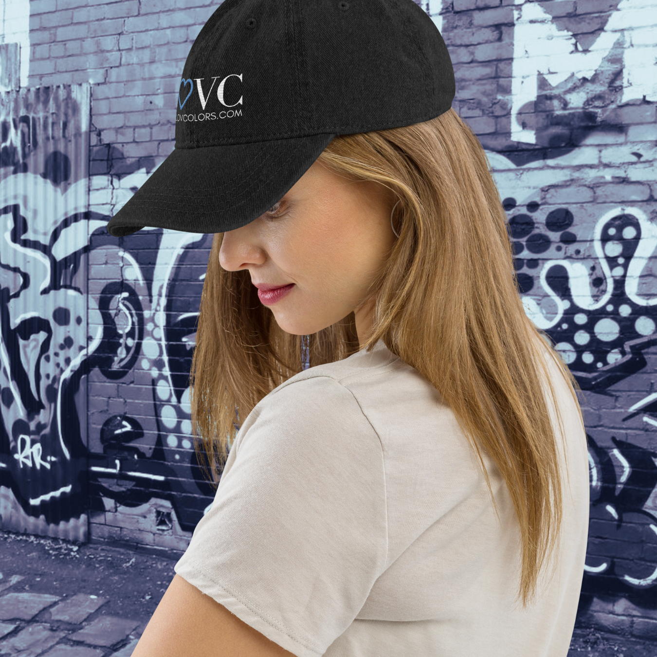 GORRA VAQUERA MUJER LOGO CORAZÓN AZUL