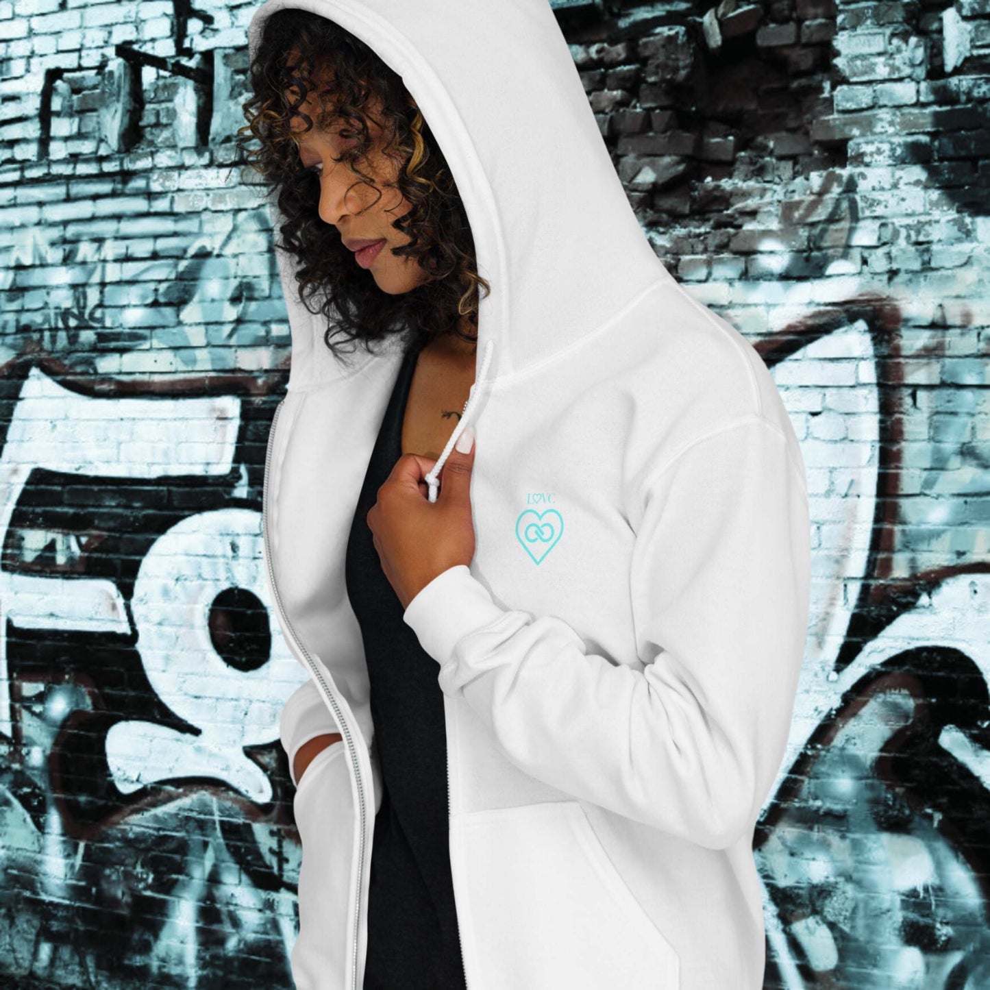 HOODIE CON CAPUCHA Y CREMALLERA MUJER INFINITE