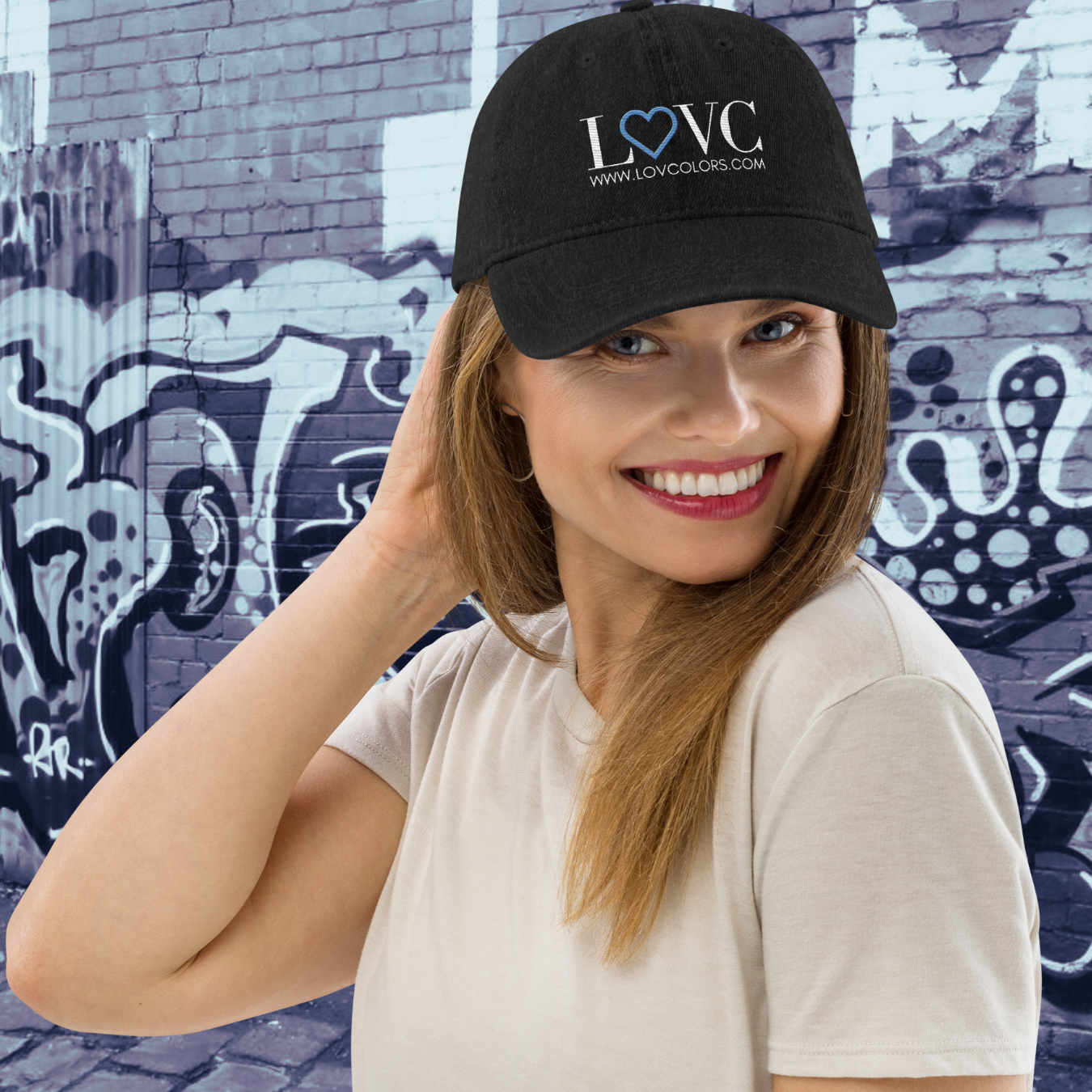 GORRA VAQUERA MUJER LOGO CORAZÓN AZUL
