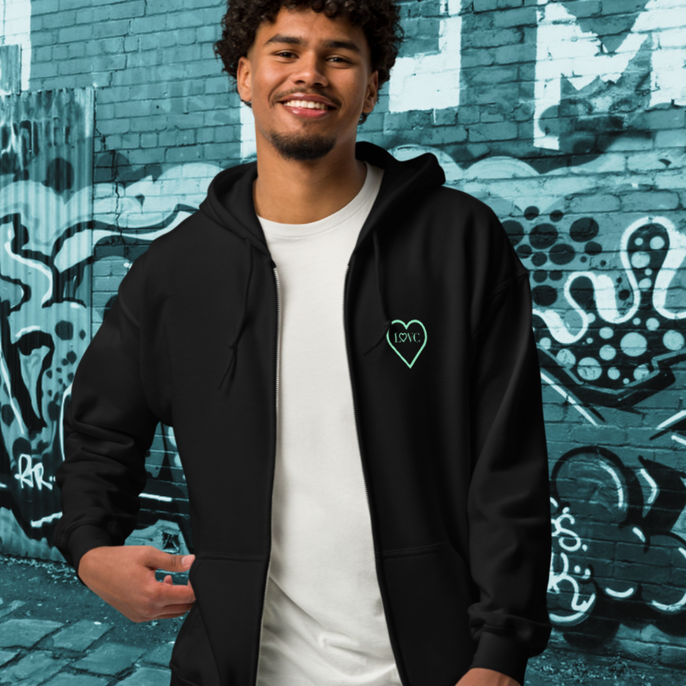 HOODIE CON CAPUCHA Y CREMALLERA HOMBRE COOL