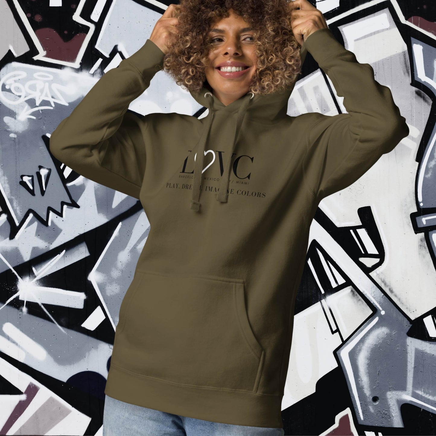HOODIE CON CAPUCHA MUJER SLOGAN