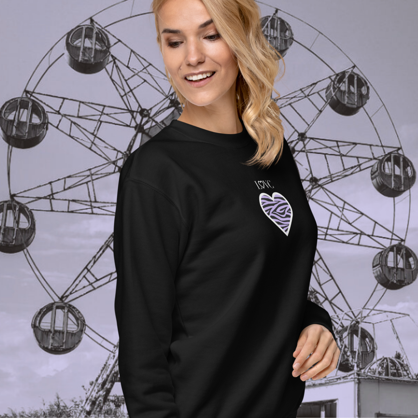 SUDADERA GRUESA MUJER ANIMAL PRINT