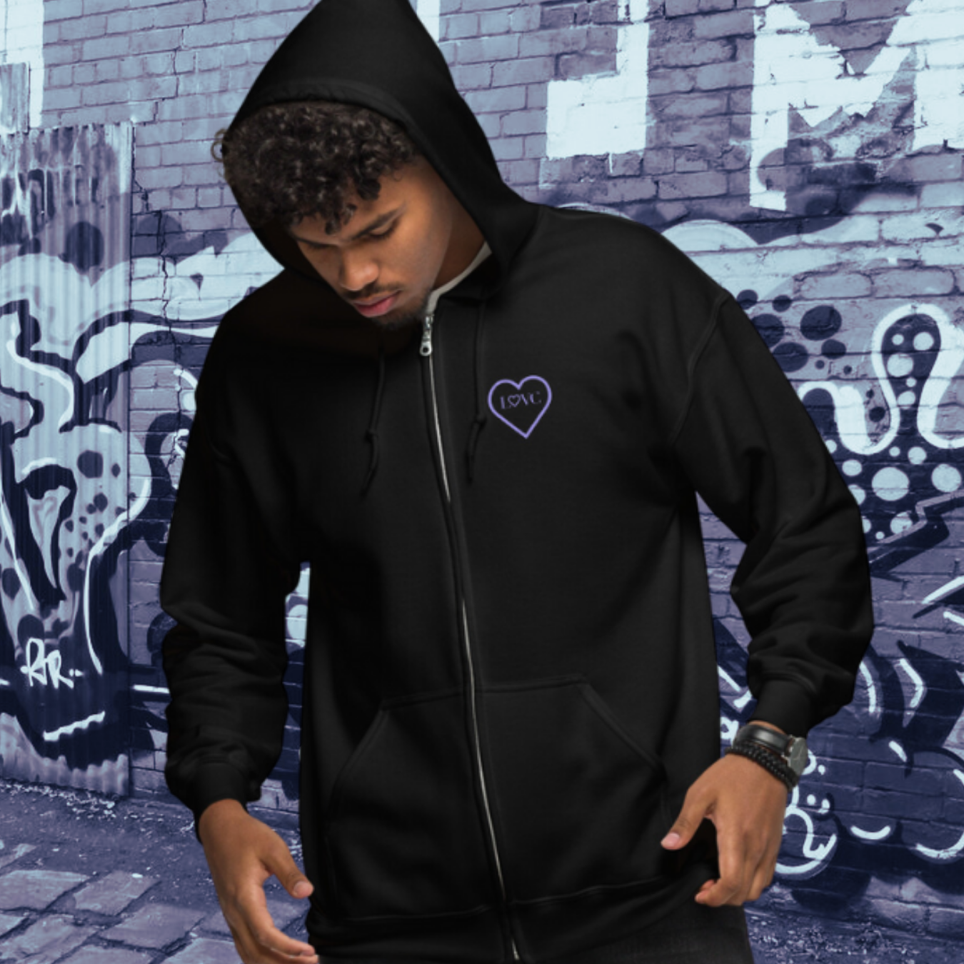 HOODIE CON CAPUCHA Y CREMALLERA HOMBRE COOL