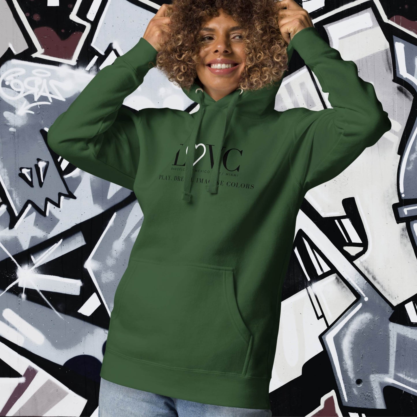 HOODIE CON CAPUCHA MUJER SLOGAN