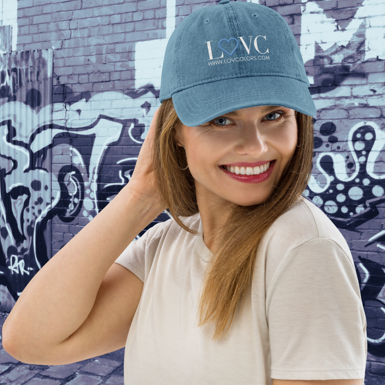 GORRA VAQUERA MUJER LOGO CORAZÓN AZUL