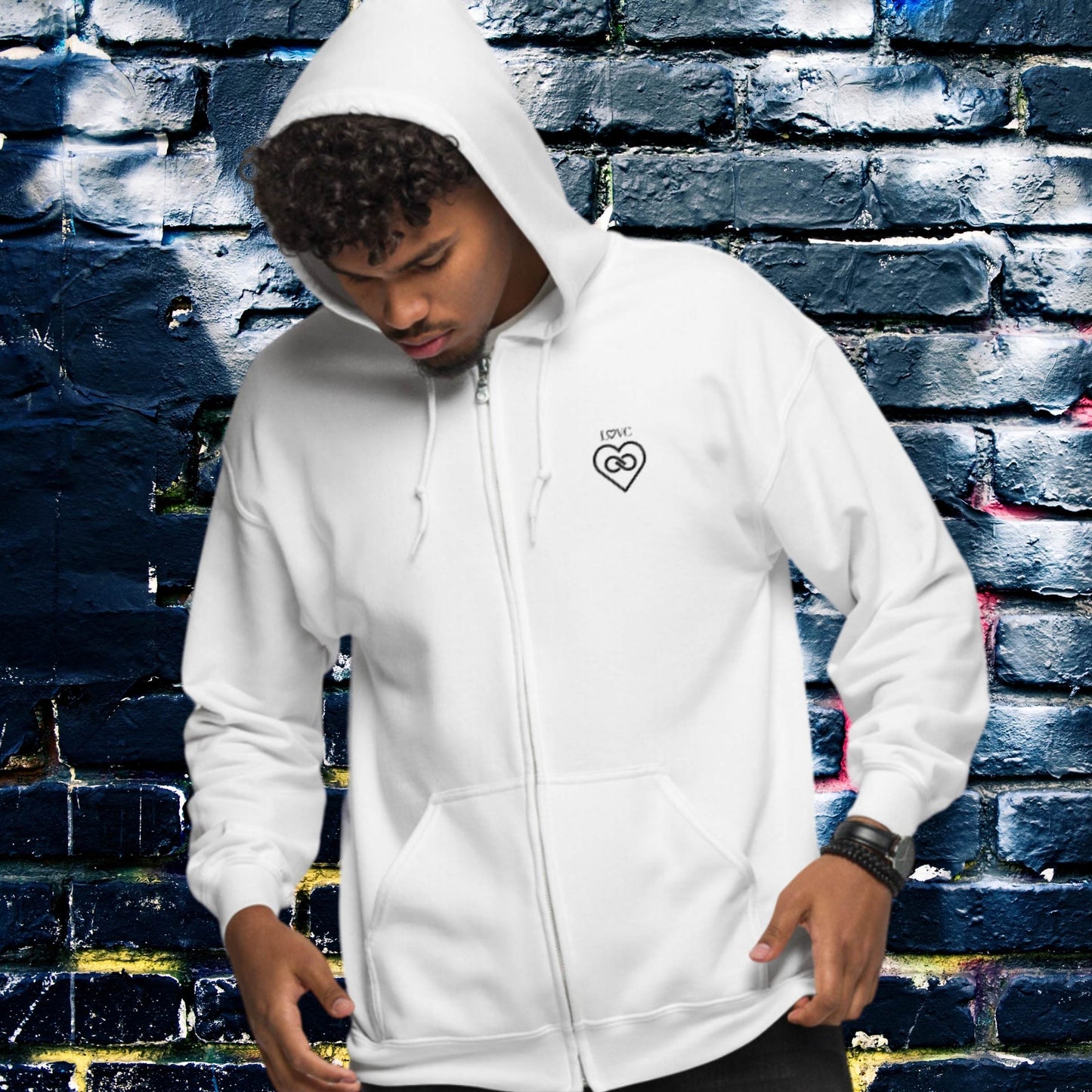 HOODIE CON CAPUCHA Y CREMALLERA HOMBRE INFINITE