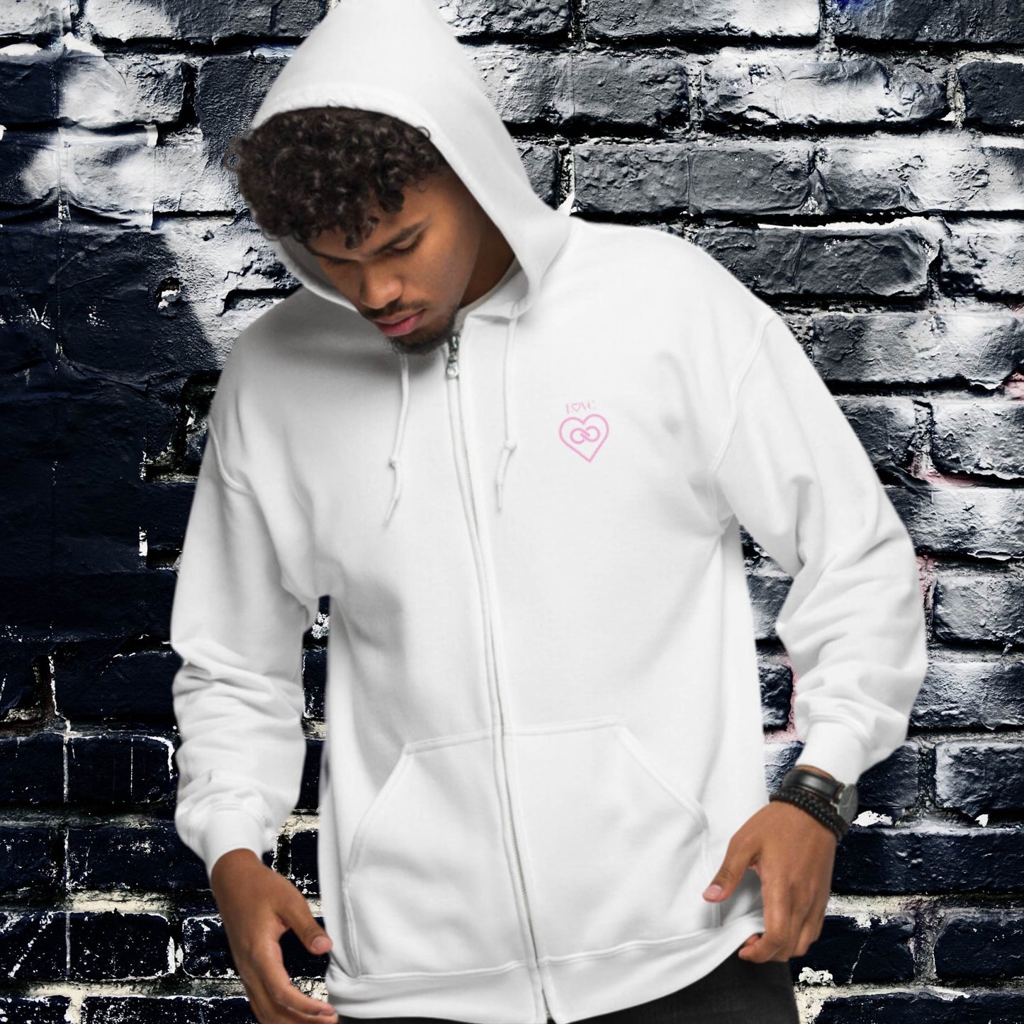 HOODIE CON CAPUCHA Y CREMALLERA HOMBRE INFINITE