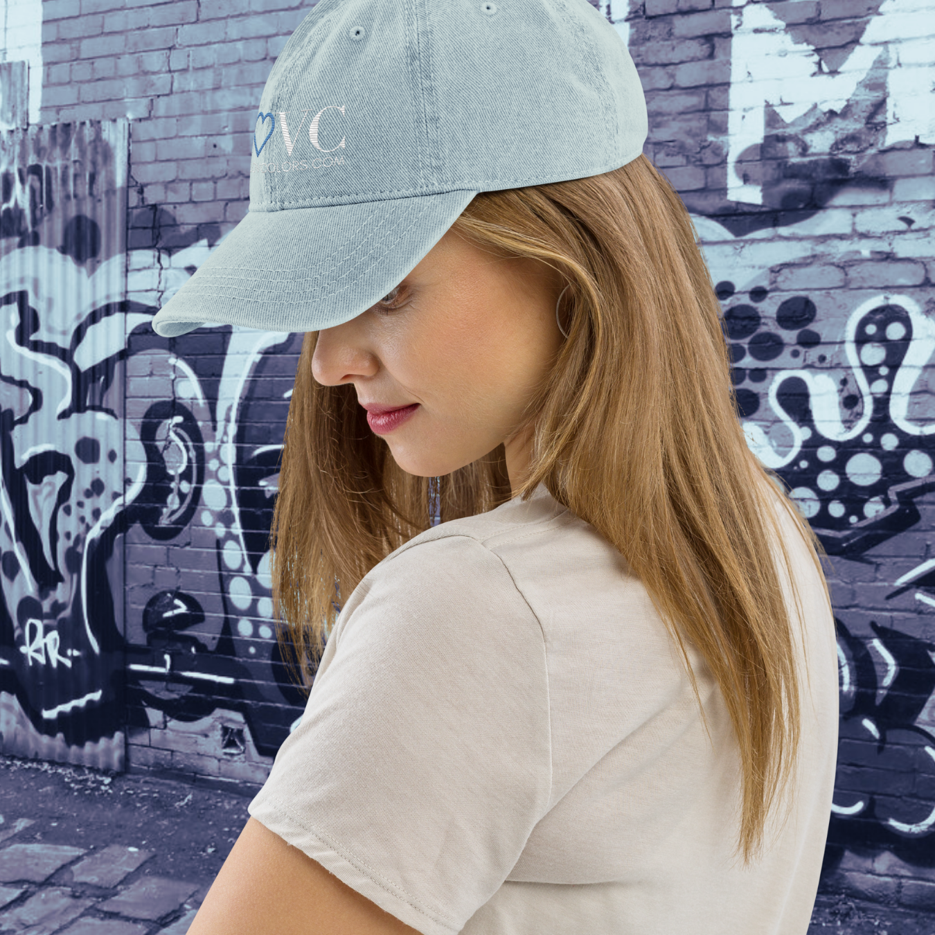 GORRA VAQUERA MUJER LOGO CORAZÓN AZUL