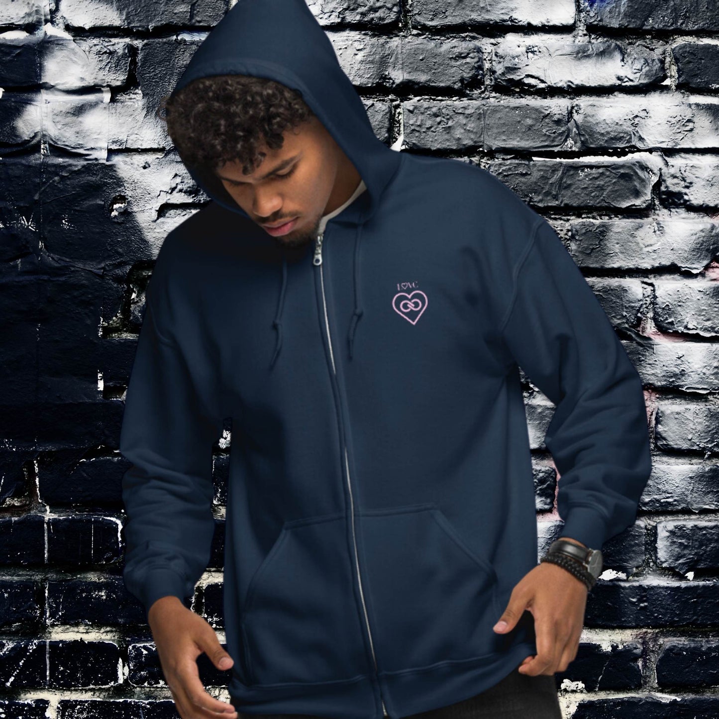 HOODIE CON CAPUCHA Y CREMALLERA HOMBRE INFINITE