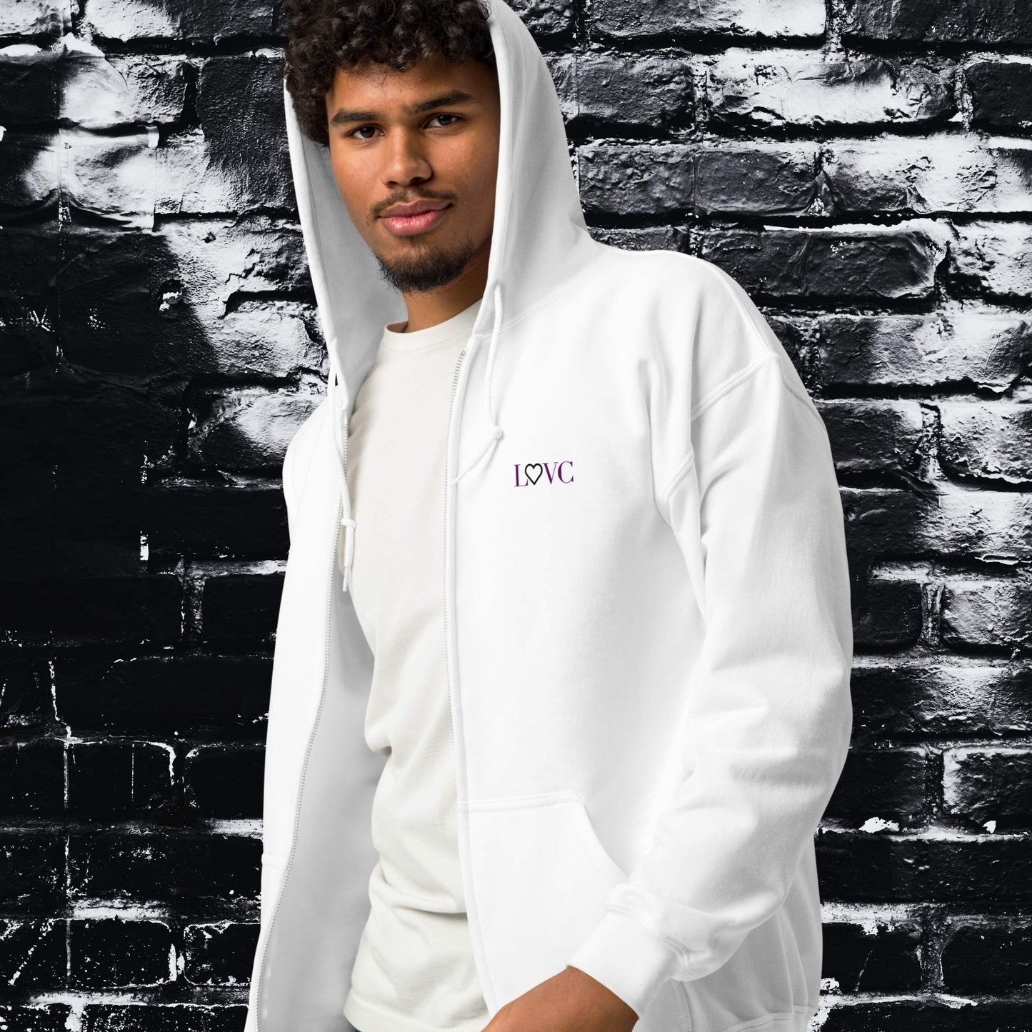 HOODIE CON CAPUCHA Y CREMALLERA HOMBRE LOGO CLASSIC