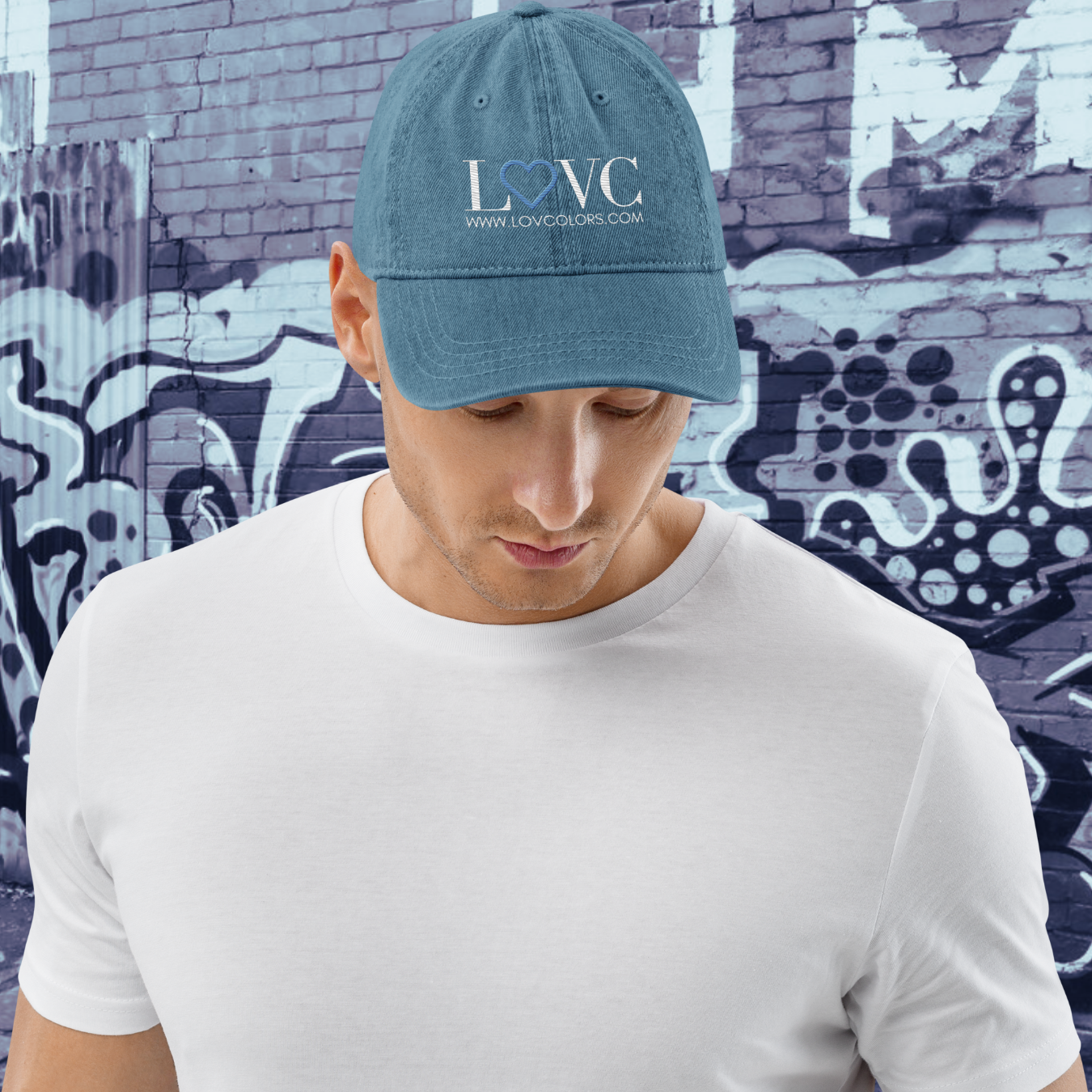 GORRA VAQUERA HOMBRE LOGO CORAZÓN AZUL