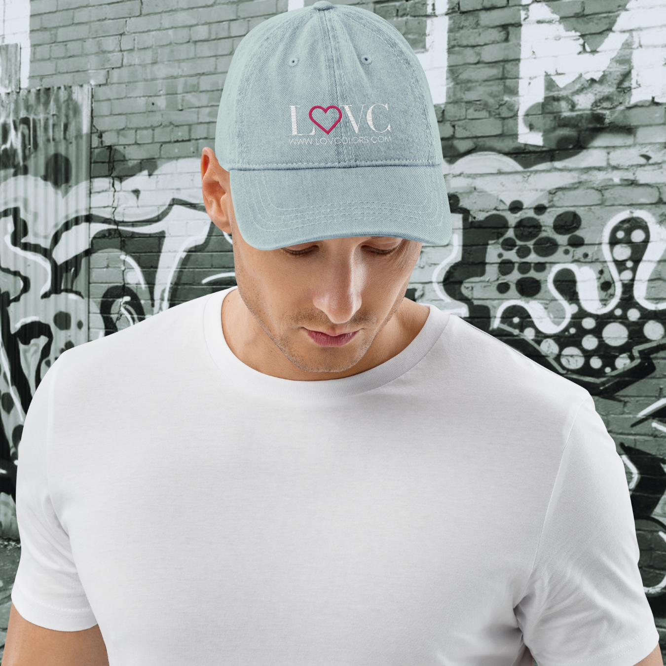 GORRA VAQUERA HOMBRE LOGO CORAZÓN ROSA