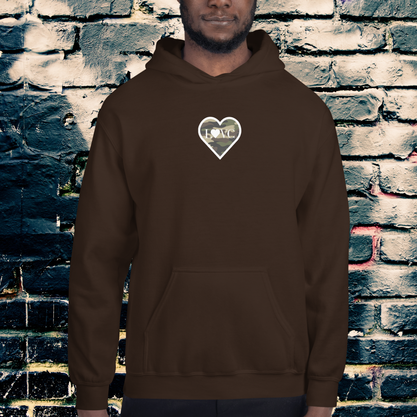 HOODIE CON CAPUCHA HOMBRE LOGO MILITAR