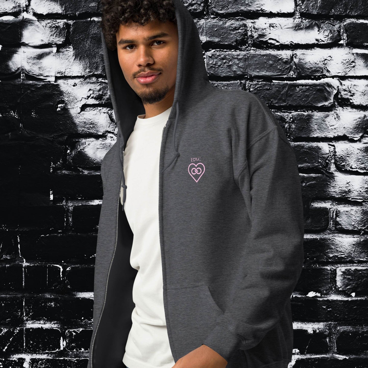 HOODIE CON CAPUCHA Y CREMALLERA HOMBRE INFINITE