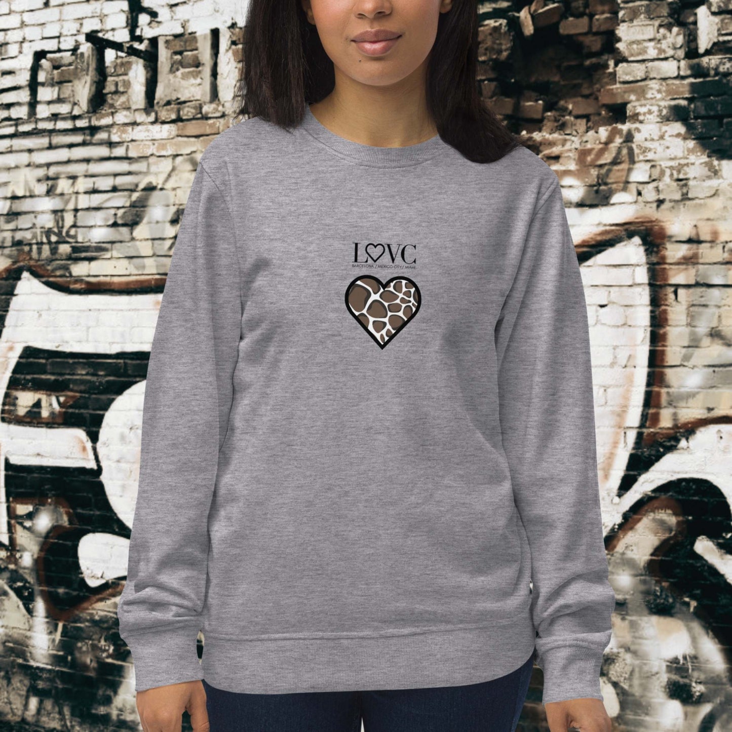 SUDADERA ORGÁNICA MUJER ANIMAL PRINT