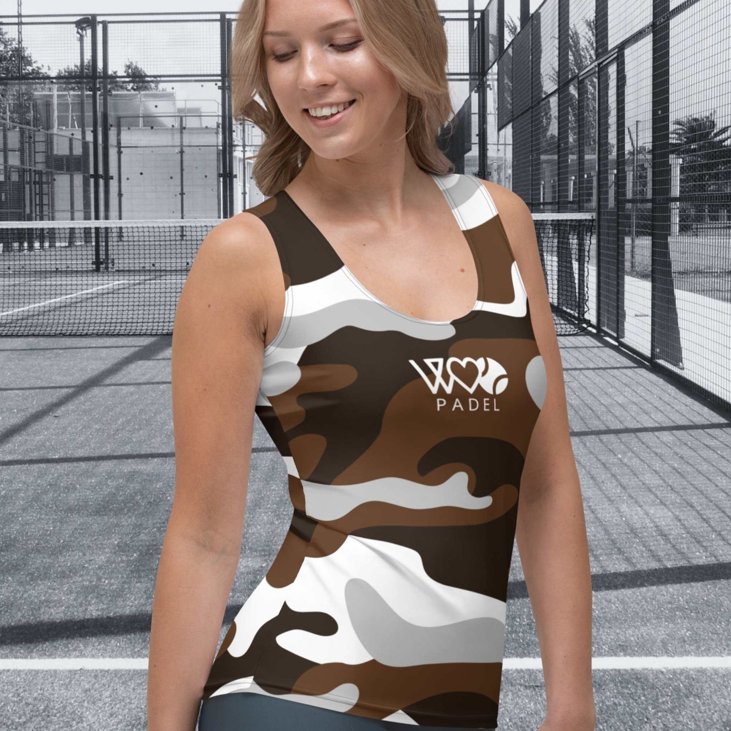 CAMISETA SIN MANGAS ESTAMPADA MUJER PADEL