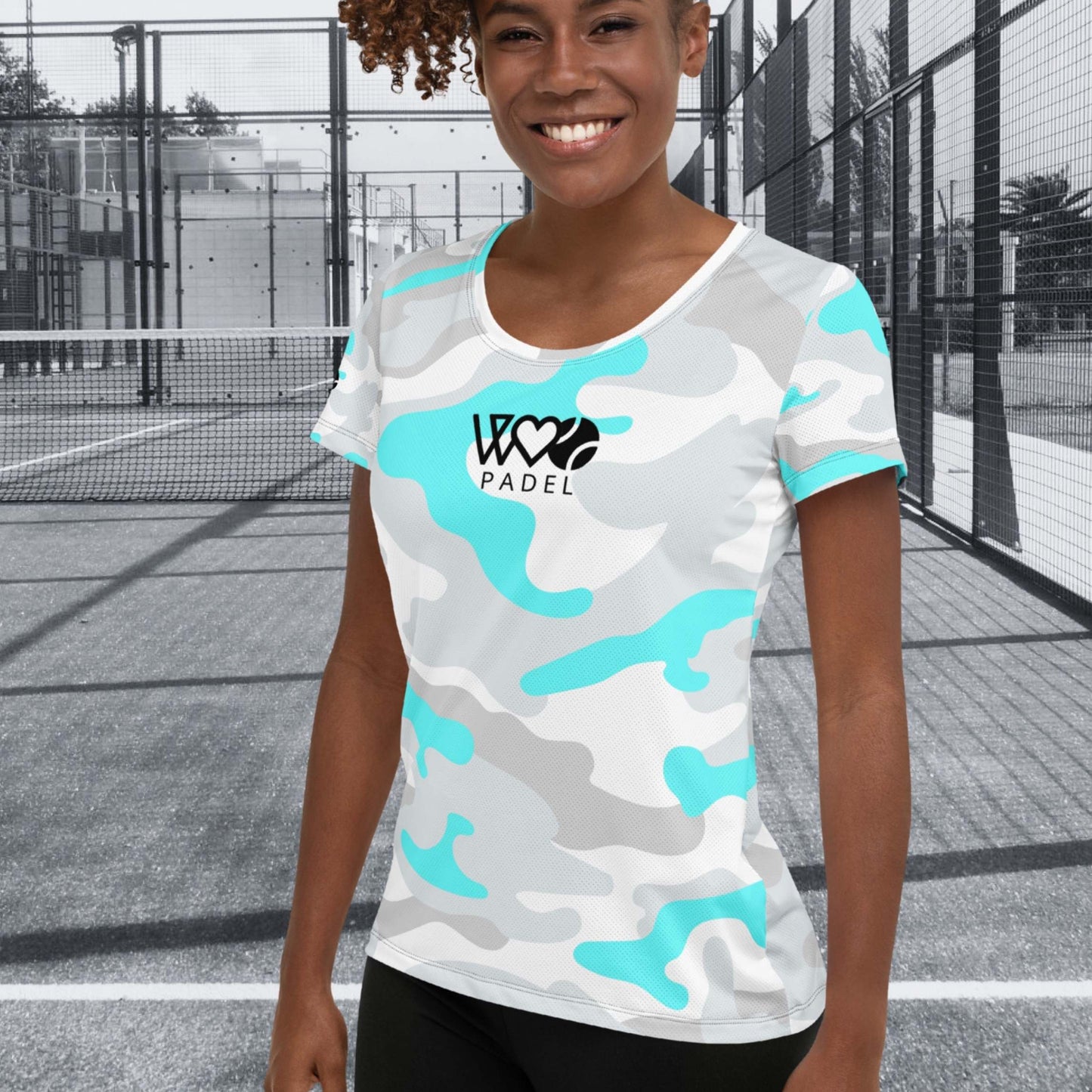 CAMISETA DEPORTIVA ESTAMPADA MUJER PADEL