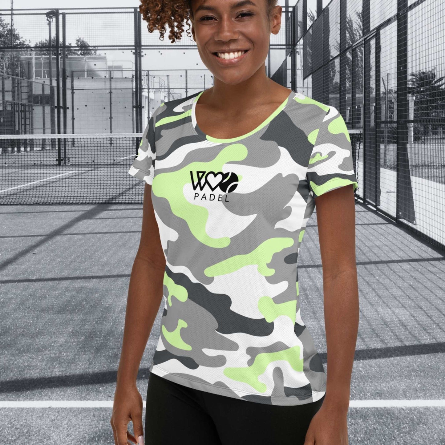 CAMISETA DEPORTIVA ESTAMPADA MUJER PADEL