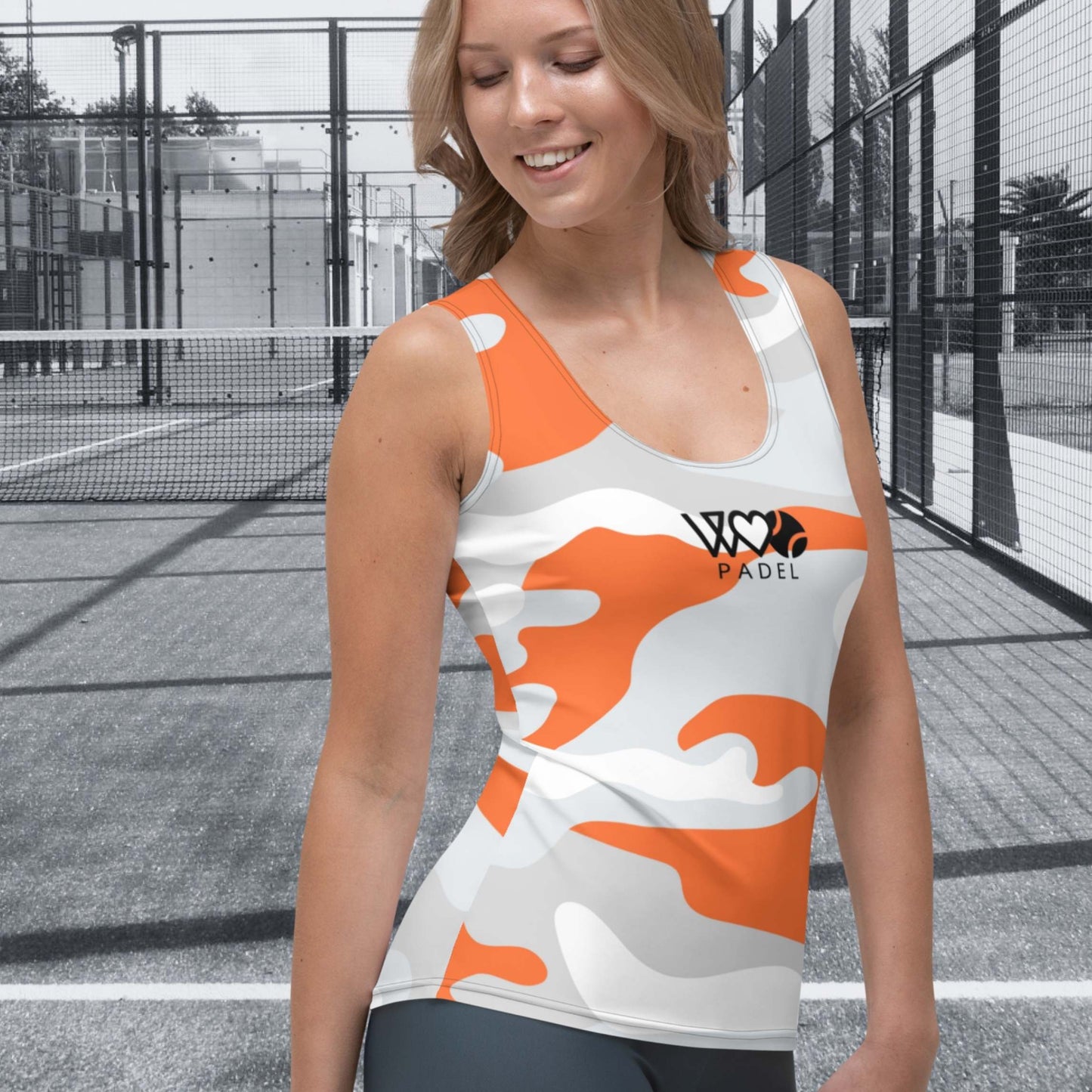 CAMISETA SIN MANGAS ESTAMPADA MUJER PADEL