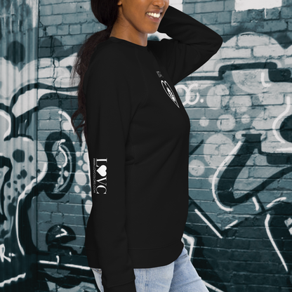 SUDADERA ORGÁNICA MUJER FLOWER LOGO MANGA