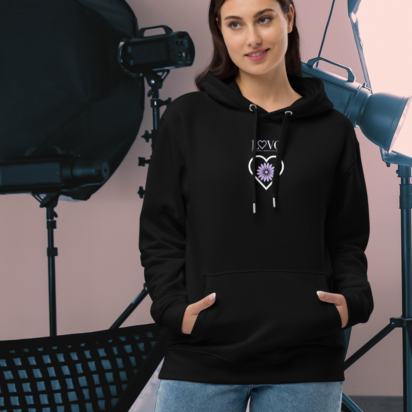 HOODIE PREMIUM CON CAPUCHA ECO MUJER GIRASOL