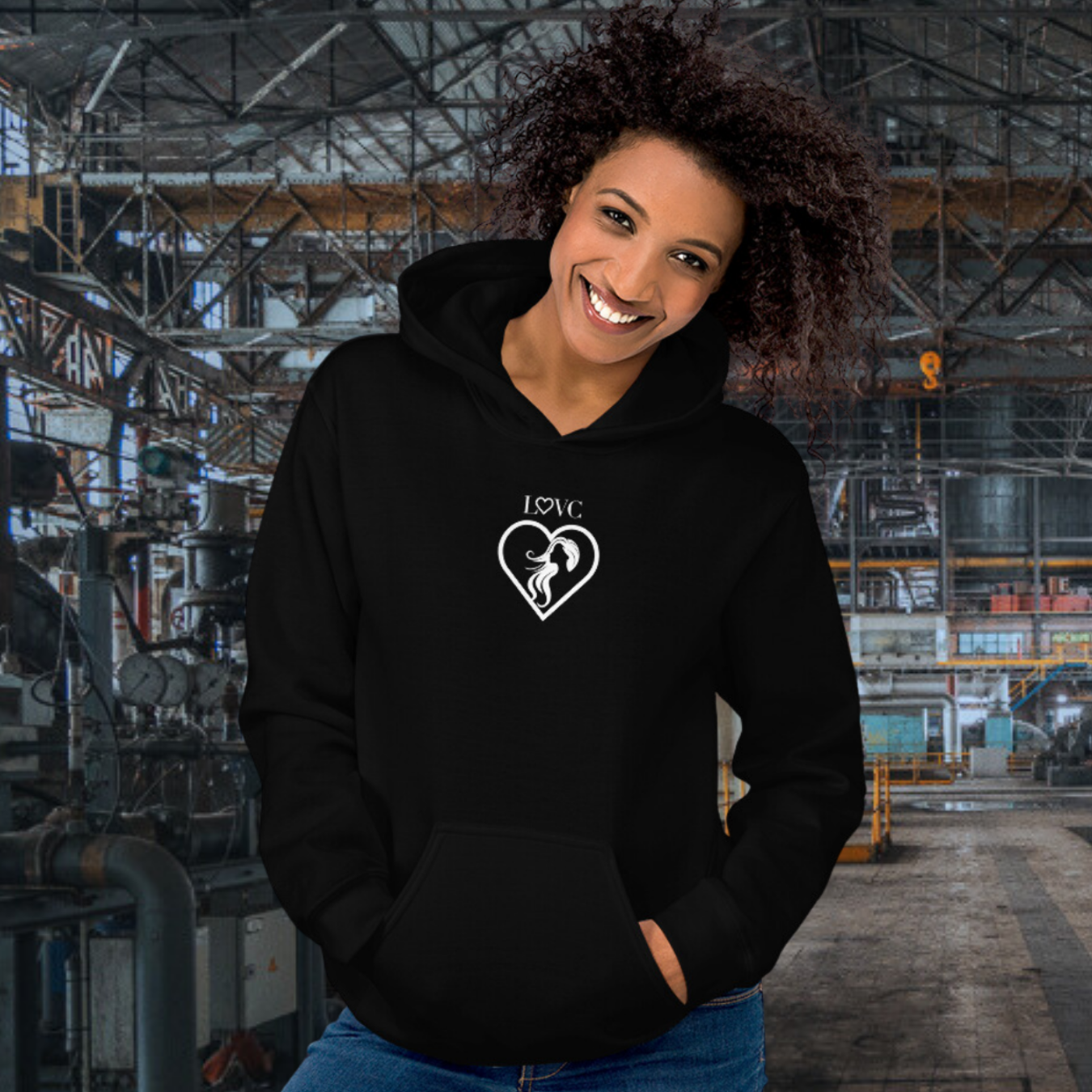 HOODIE CON CAPUCHA MUJER SILUETA