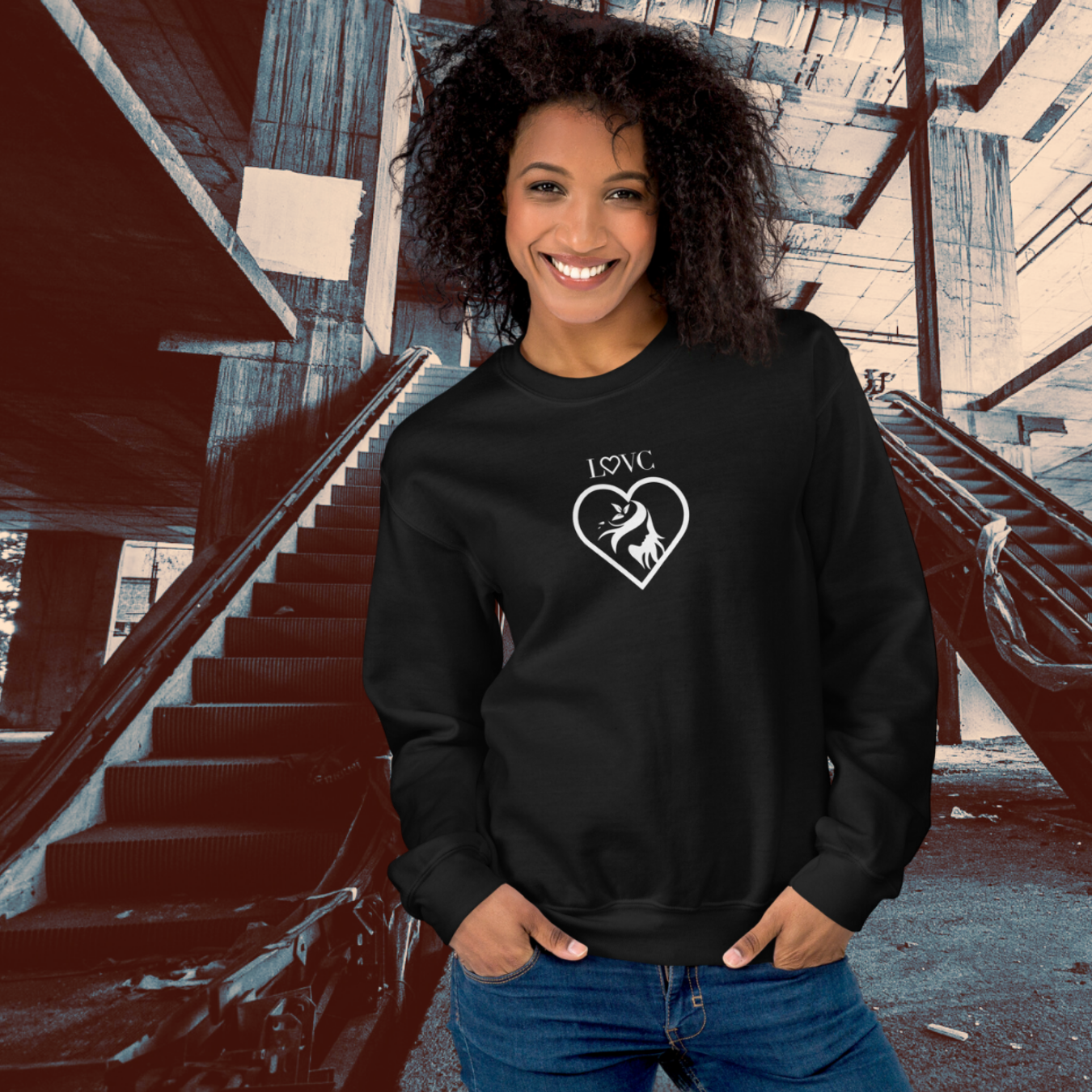 SUDADERA GRUESA MUJER SILUETA
