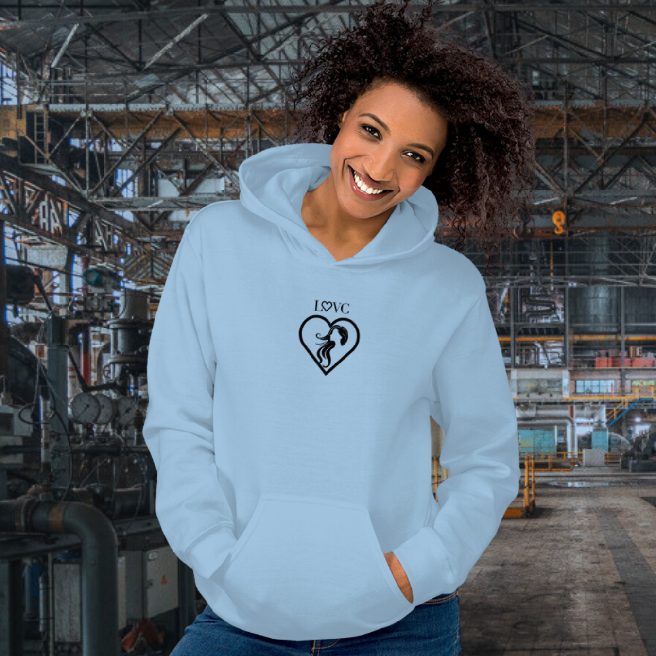 HOODIE CON CAPUCHA MUJER SILUETA