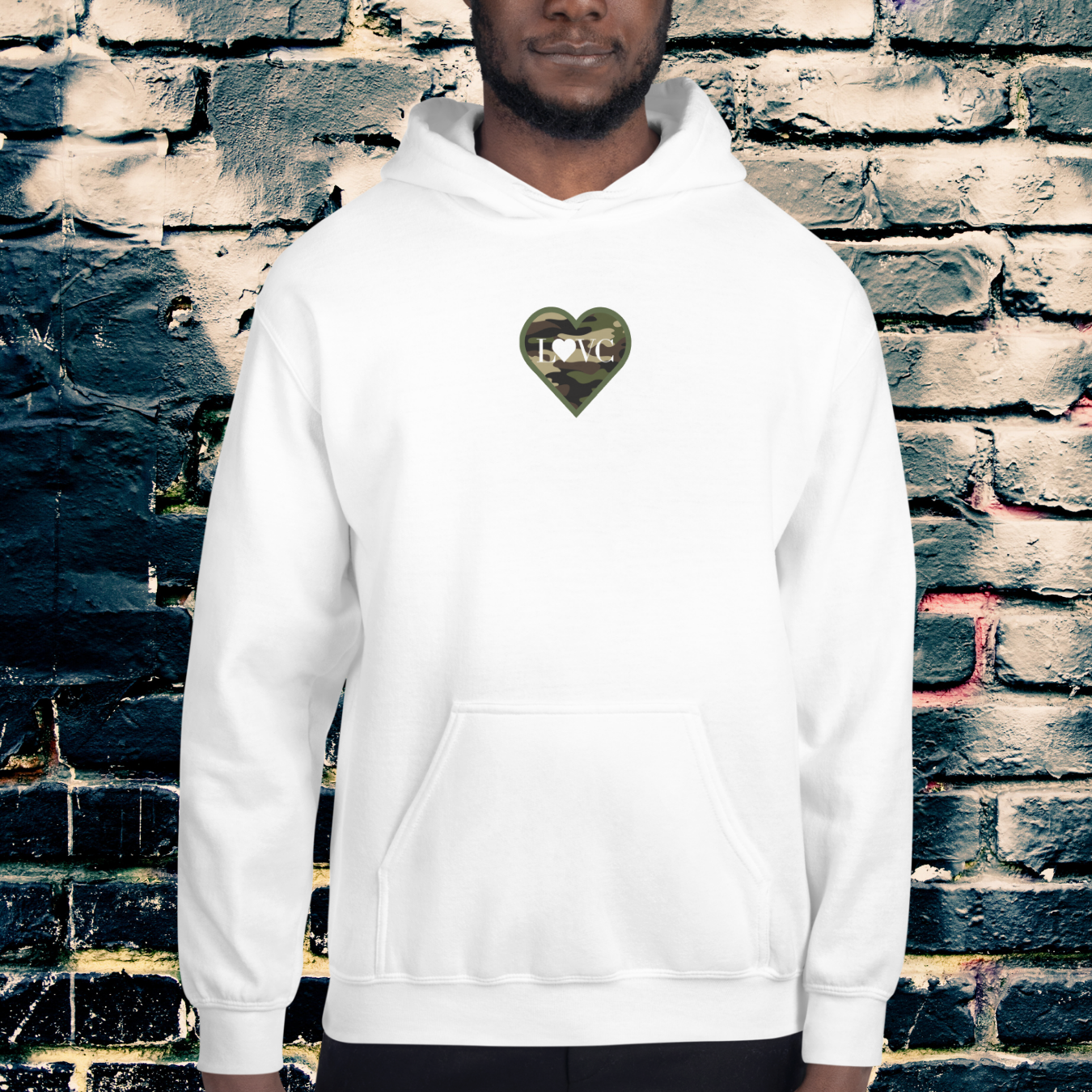 HOODIE CON CAPUCHA HOMBRE LOGO MILITAR