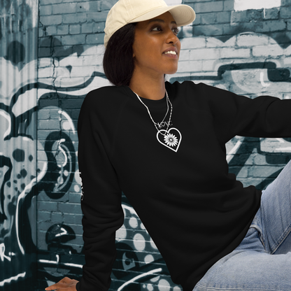 SUDADERA ORGÁNICA MUJER FLOWER LOGO MANGA