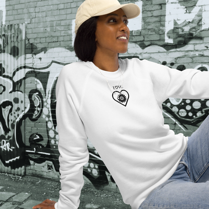 SUDADERA ORGÁNICA MUJER FLOWER LOGO MANGA