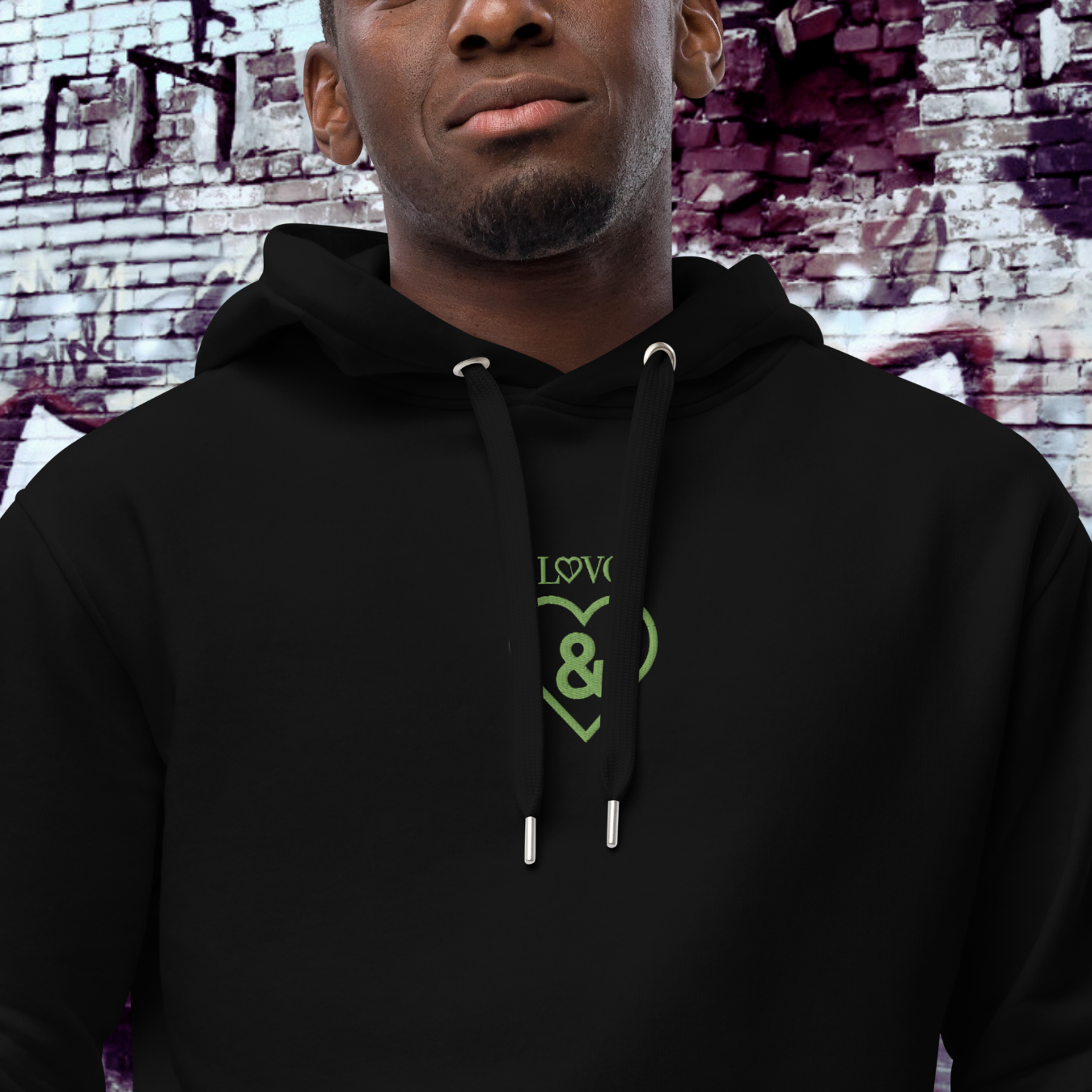 HOODIE PREMIUM CON CAPUCHA ECO HOMBRE SYMBOL BORDADO