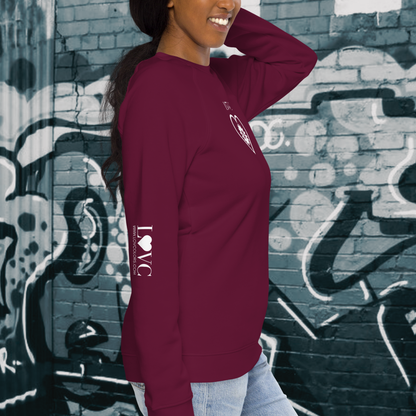 SUDADERA ORGÁNICA MUJER FLOWER LOGO MANGA