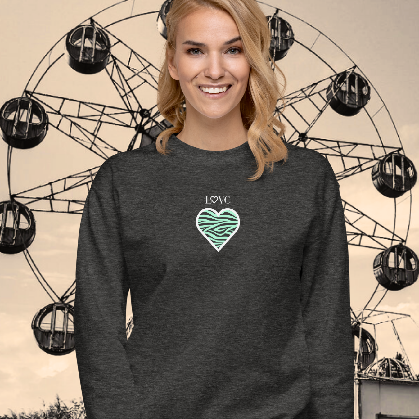 SUDADERA GRUESA MUJER ANIMAL PRINT