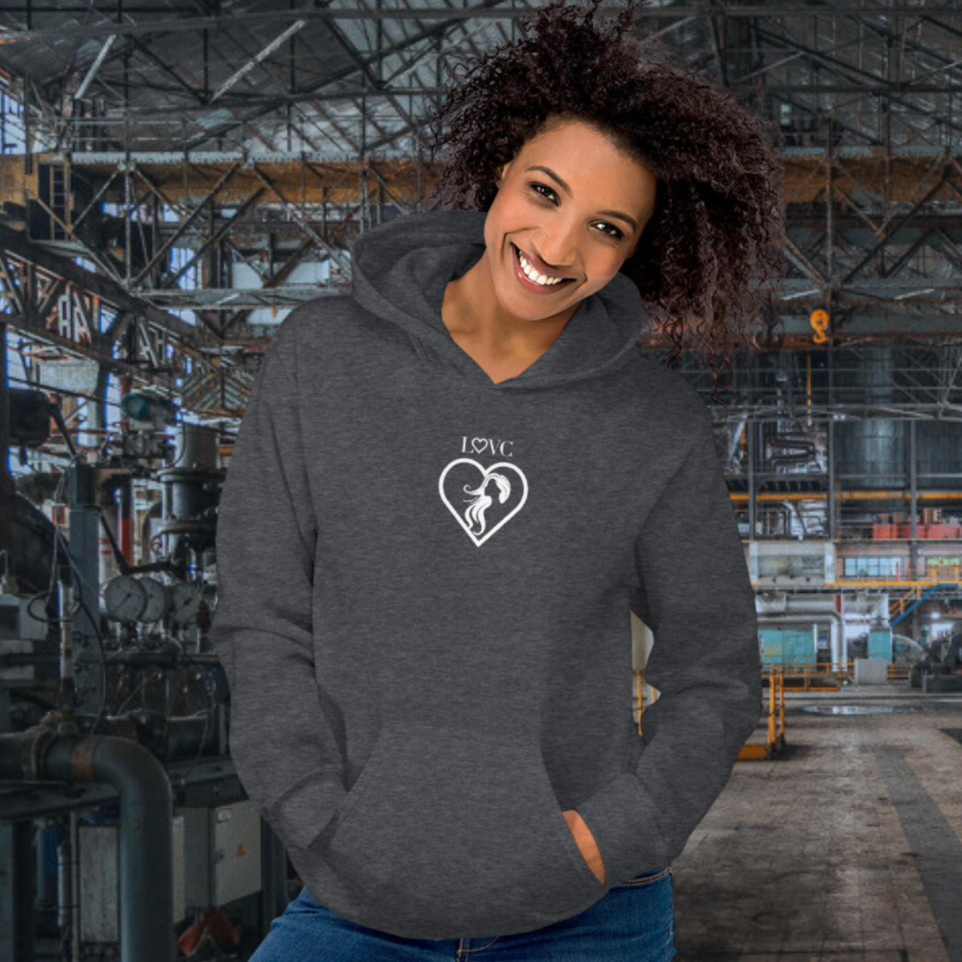 HOODIE CON CAPUCHA MUJER SILUETA