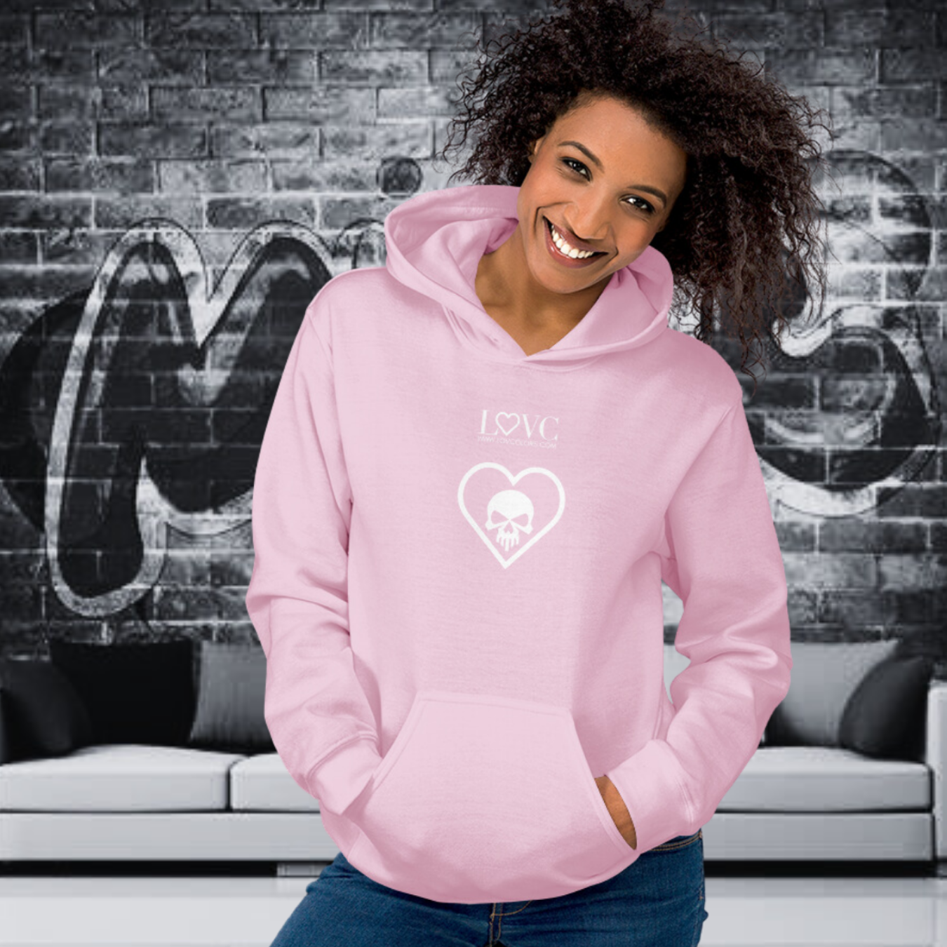 HOODIE CON CAPUCHA MUJER SKULL