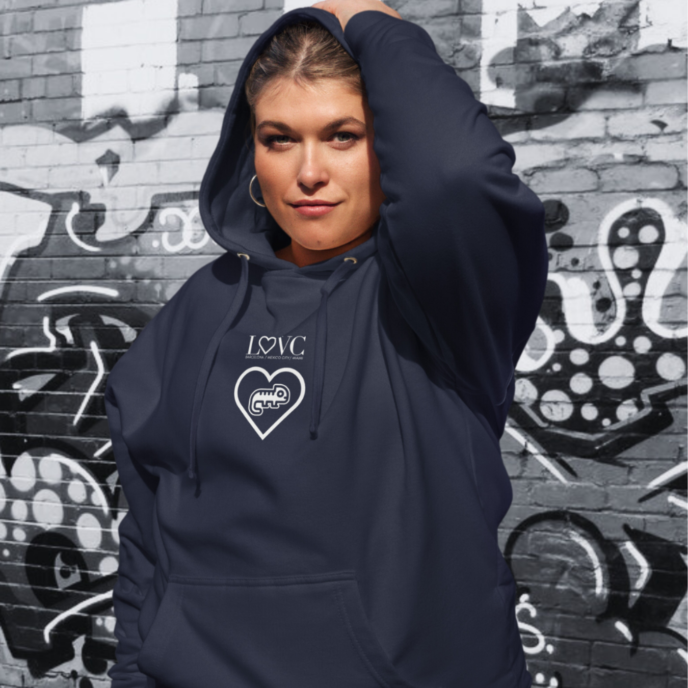 HOODIE PREMIUM CON CAPUCHA MUJER CAMALEÓN