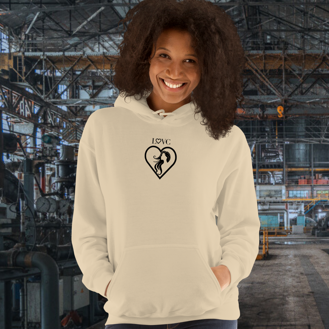 HOODIE CON CAPUCHA MUJER SILUETA