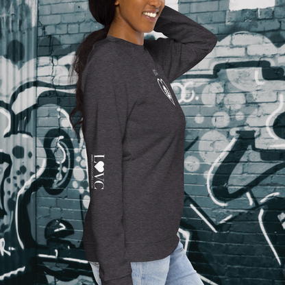 SUDADERA ORGÁNICA MUJER FLOWER LOGO MANGA