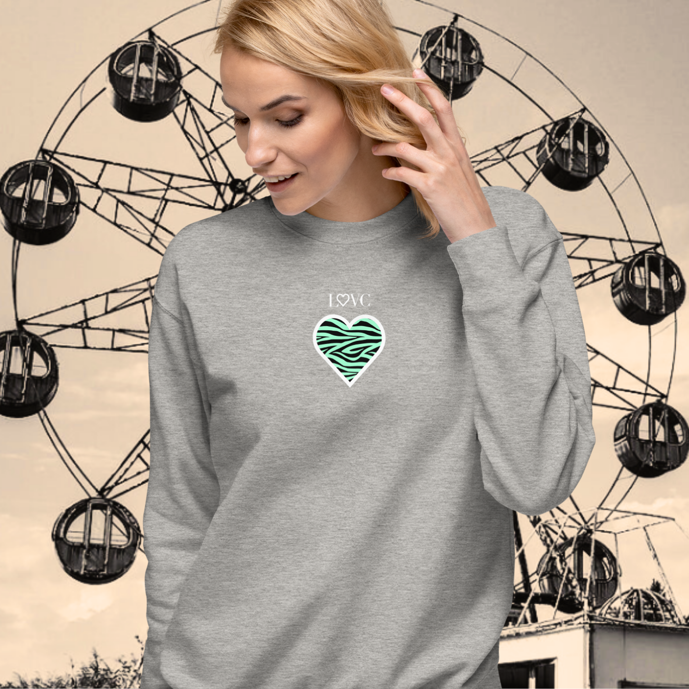 SUDADERA GRUESA MUJER ANIMAL PRINT